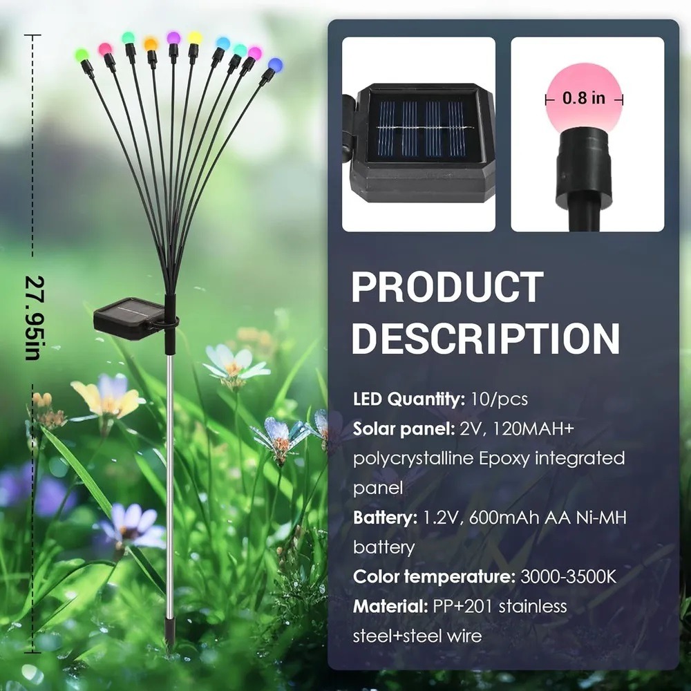 Miniatura 2 de Luces Solares De Jardin 7 Colores